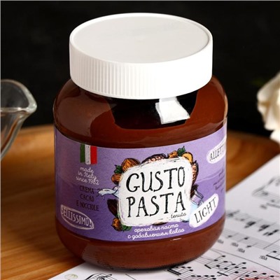 Шоколадно-ореховая паста Gusto Pasta Light, 350 гр