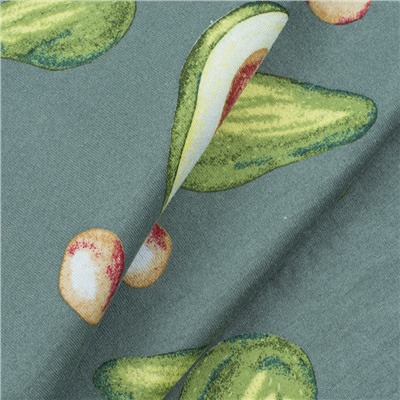 Ткань на отрез кулирка R10027-V6 Авокадо цвет зеленый