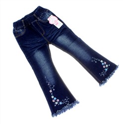 Рост 118-126. Стильные детские джинсы Flora_Star цвета темного индиго.