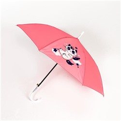Зонт детский полуавтоматический «Котик-единорожка» d=70 см