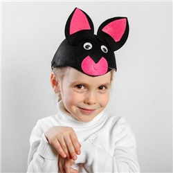 Карнавальная шляпа «Чёрная кошка», на резинке, р-р 52-54