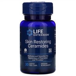 Life Extension, Керамиды для восстановления кожи, 30 жидких вегетарианских капсул