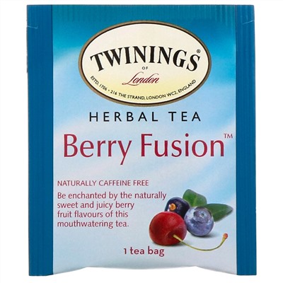 Twinings, Травяной чай, смесь ягод, без кофеина, 20 отдельных чайных пакетиков, 1,41 унц. (40 г)