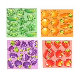 Дополнительный набор цветных деталей для Сундучка «Фрукты-Овощи» № 2