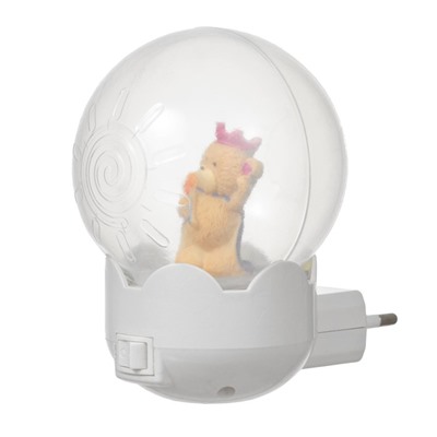 Ночник "Мишка с короной" LED белый 7х7х11 см