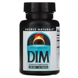 Source Naturals, DIM, 100 мг, 60 таблеток
