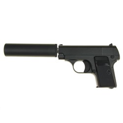 Пистолет пружинный Galaxy Colt 25 G.1A с имитацией глушителя