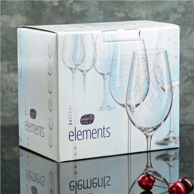 Набор бокалов для вина «Виола. Elements», 450 мл, 6 шт