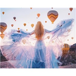 Картина по номерам 40х50 - Девушка и воздушные шары