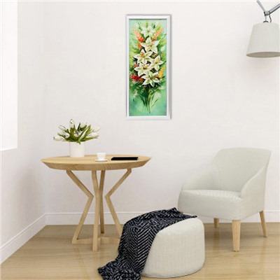 Картина "Букет с лилиями" 20х50 см (23х53см)