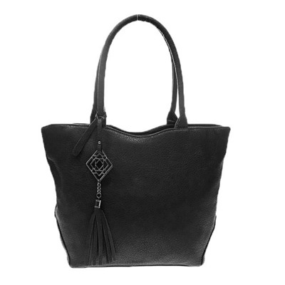 Трендовая сумочка Mahito из матовой эко-кожи чёрного цвета.