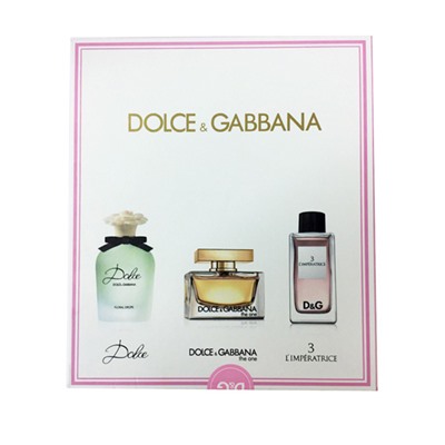 Подарочный набор Dolce & Gabbana for women 3x20 ml (в подарочном пакете)