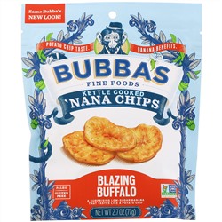 Bubba's Fine Foods, Банановые чипсы, пылающий буффало, 2,7 унций (77 г)