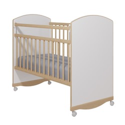 Кровать детская «Колибри-Классик 3», цвет белый, решетки берёза