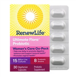 Renew Life, Комплексная добавка для женщин, пробиотик Ultimate Flora, 15 млрд живых культур, 30 вегетарианских капсул