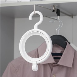 Крючок для одежды и головных уборов многофункциональный, 24×14×2,8 см, цвет белый