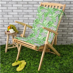 Подушка на уличное кресло Этель: Геометрия, 50 × 100+2 см, репс с пропиткой ВМГО, 100%-ный хлопок