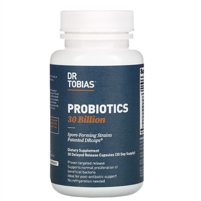 Dr. Tobias, Probiotics , 30 Billion, 30 Delayed Release Capsules