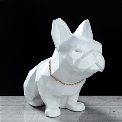 Статуэтка "Собака оригами" белая