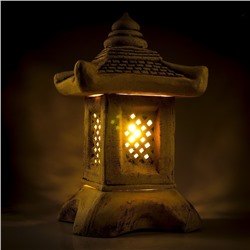 Садовый светильник ''Китайский домик'', большой, шамот