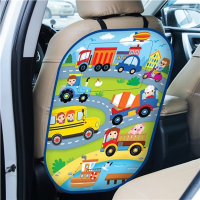 Чехол на автомобильное кресло с карманом «Транспорт»