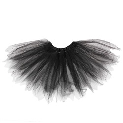 Карнавальная юбка "Блеск", 3-х слойная 4-6 лет, цвет черный