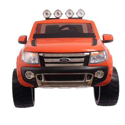 Электромобиль FORD RANGER, цвет оранжевый, EVA колёса, кожаное сиденье