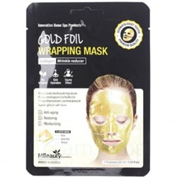 MBeauty Антивозрастная золотая фольгированная маска для лица с коллагеном,25мл