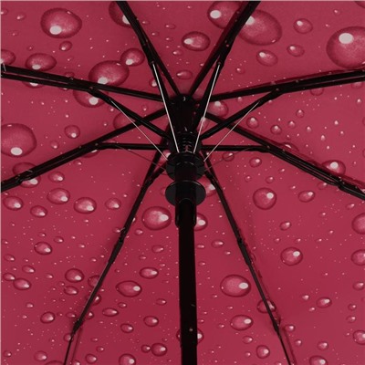 Зонт полуавтоматический «Капли», 3 сложения, 8 спиц, R = 48 см, цвет МИКС