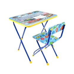 Набор детской мебели "Познайка: Большие гонки" складной, цвета стула МИКС