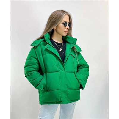 Куртка с капюшоном 101 зеленая DIM