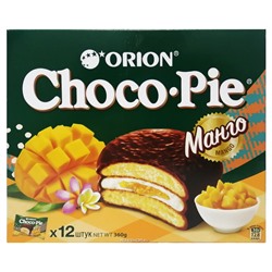 Прослоенное глазированное пирожное с манго Choco Pie Orion, Корея, 360 г Акция