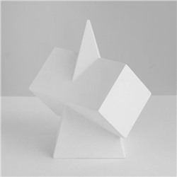 Геометрическая фигура, сечение параллелепипеда в пирамиде «Мастерская Экорше», 20 см (гипсовая)
