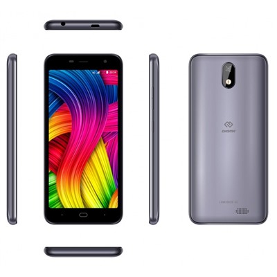 Смартфон Digma LINX Base, 5.34", 960x480, 8Gb, 1Gb RAM, 2500mAh, 8+5Mp, серый