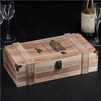 Ящик для хранения вина «Ливорно», 35×20 см, на 2 бутылки