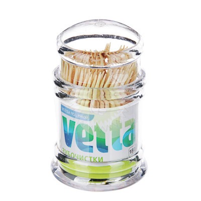 Зубочистки VETTA 180шт, бамбук, акриловая упаковка