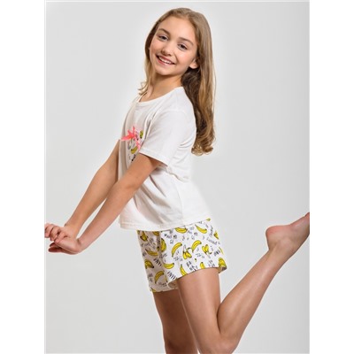 Пижама с шортами для девочки ПД-21