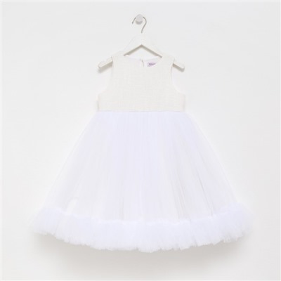 Платье для девочки MINAKU: PartyDress цвет белый, рост 116