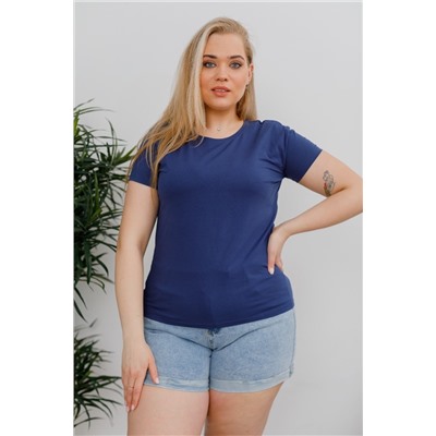 Женская футболка В168 синяя