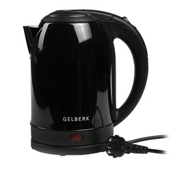 Чайник электрический GELBERK GL-331, 2000 Вт, 2 л, нержавеющая сталь, чёрный