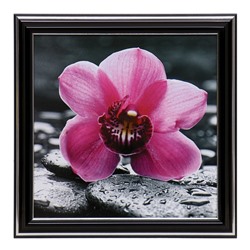 Картина "Розовый цветок" 18х18(21,5х21,5) см