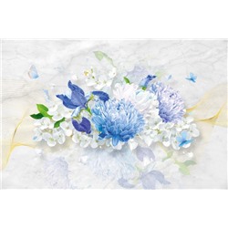 3D Фотообои «Небесно-голубые цветы»