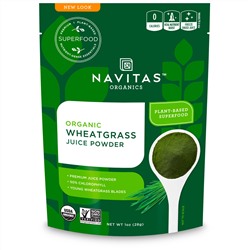 Navitas Organics, Органический порошок из сока ростков пшеницы, 28 г (1 унция)