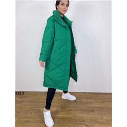 Болоневое пальто стеганое 982 Зелёное DIM