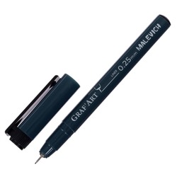 Ручка капиллярная для черчения Malevich Graf'Art линер 0.25 мм, чёрный 196001