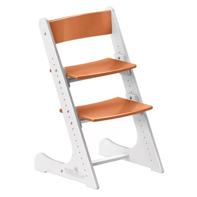 Детский растущий стул Конёк Горбунёк Бело-оранжевый
