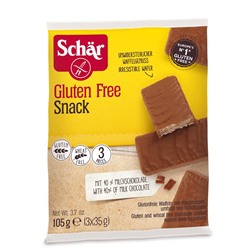 Вафли в шоколаде с орехами "Snack" (3x35) Т12x105гр, шт (Dr.Schar)  арт. 811242