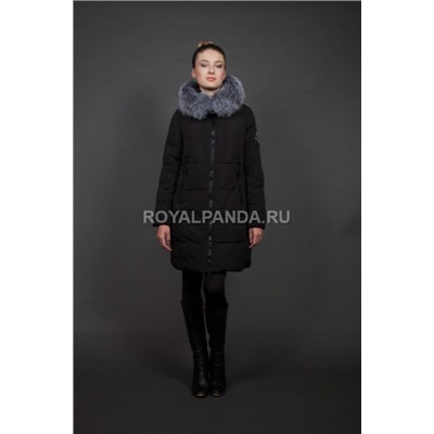Куртка женская зимняя 511 черный натуральный мех