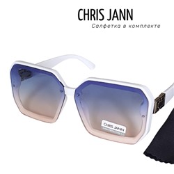 Очки солнцезащитные CHRIS JANN с салфеткой женские белая оправа
