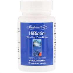 Allergy Research Group, HiBiotin, 90 вегетарианских капсул